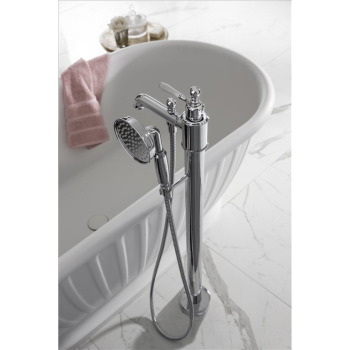 Ручки для смесителей Burlington матовые черные (пара), хром ARC66 CHR