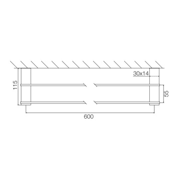Полотенцедержатель Fima Carlo Frattini Quadra 400, двойной, хром F6021/60CR