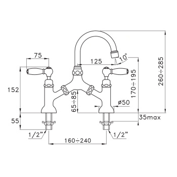 Смеситель для раковины Stella Italica Leve 3215 IL 00001 CR00 хром