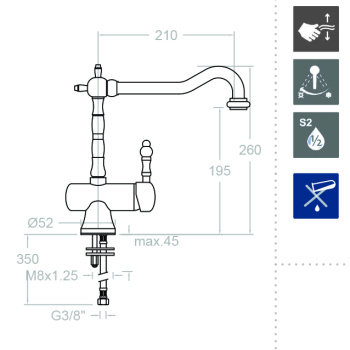 Смеситель для кухни Ramonsoler Gaudi 3129