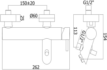 Смеситель для ванны с душем Paffoni Joker JK022CR