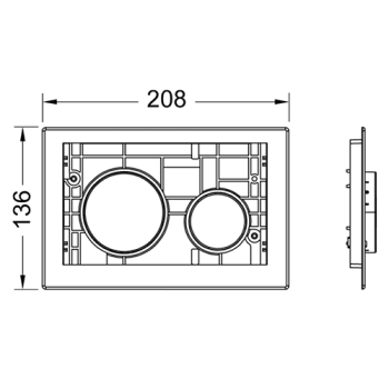 Клавиша смыва Tece Teceloop 9240665 черный/хром