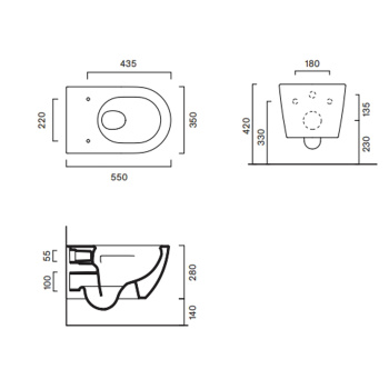 Унитаз подвесной Catalano Sfera 511550023 серый матовый