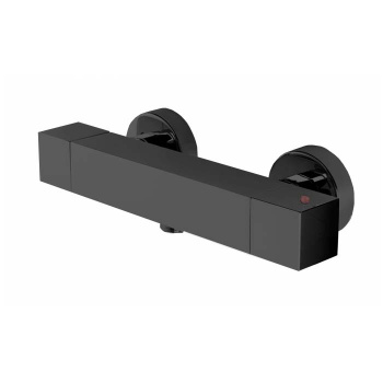 Bossini Cube Tермостат для душа, наружный, 1 выход  1/2', цвет: черный матовый Z004103.073