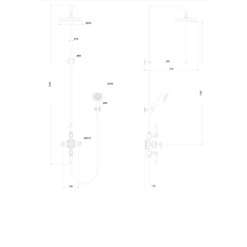 Душевая система Burlington SV3S BNKL никель