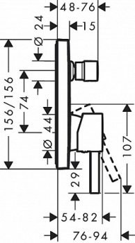 Смеситель для ванны с душем Hansgrohe Finoris 76415700, матовый белый