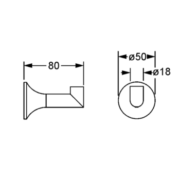 Крючок Jorger Valencia 638.00.023.022 розовое золото