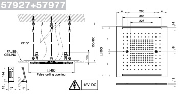 Накладная панель для верхнего душа Gessi Colour 57977.720 Nickel PVD
