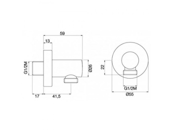 Подвод воды для шланга Fima Carlo Frattini WELLNESS F2172CR