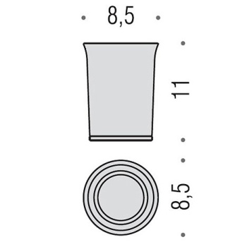 Стакан настольный Colombo Link хром/матовое стекло B2441.CR-VAN