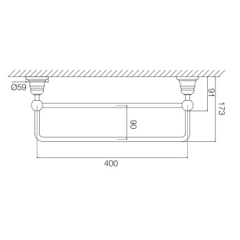 Полотенцедержатель Fima Carlo Frattini Victory 400, двойной, хром F6061/40CR