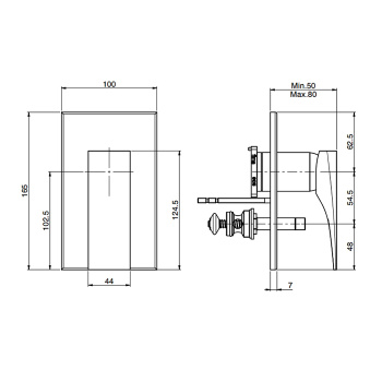 Смеситель для душа Fima Carlo Frattini Zeta встраиваемый, с переключателем на 2 выхода, золото F3969X2OR
