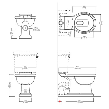 Унитаз моноблок Devon&Devon Etoile IBWCETCM белый