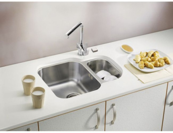 Кухонная мойка Alveus Duo 70 1039363, в комплекте с сифоном