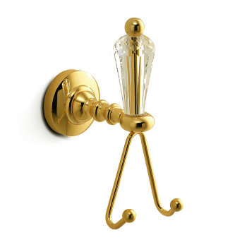 3SC Boheme Крючок двойной, цвет: золото 24к. Lucido BO12GD