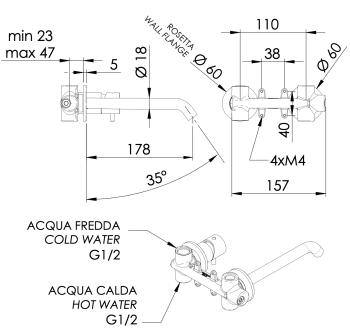 Смеситель для раковины Daniel Tokyo TK632PLDP золото брашированное