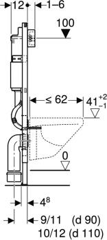 Инсталляция для подвесного унитаза Geberit Duofix 458.128.DW.1