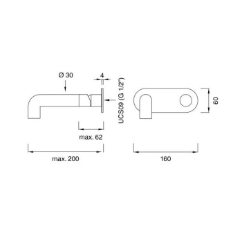 Смеситель для ванны CЕА Design Cartesio CAR 32 L сталь