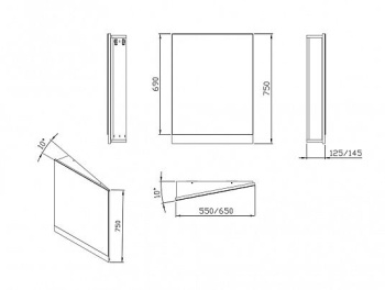 Зеркало Ravak 10° X000001073 550 R белый