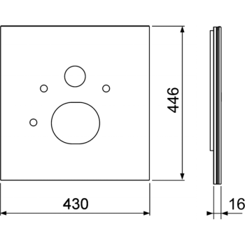 TECElux   Нижняя панель  для установки унитаза Geberit Sela, стекло белое
