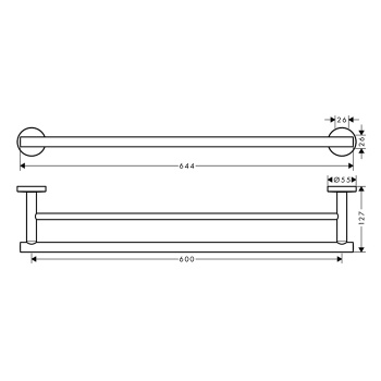 Hansgrohe Logis Universal Полотенцедержатель двойной , хром