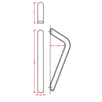 Полотенцедержатель керамический Artceram Postit 46х4, подвесной, белый PSC003 01 00