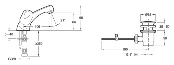 Смеситель для раковины Jacob Delafon Galeo Cd E72924-CP хром