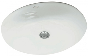 Раковина встраиваемая под столешницу с переливом 49x41 Jacob Delafon Caxton 2210-0 белый