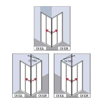 Дверь для душевого уголка Kermi Cada XS CK E2R 09020 VPK 90 см R