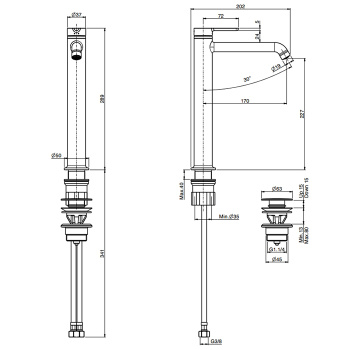 Смеситель для раковины Fima Carlo Frattini Snap F3111/HNS черный