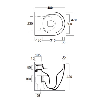 Унитаз напольный Simas Vignoni VI26bi белый