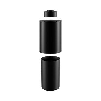 Ведро для мусора Keuco Plan 4989370037 с крышкой, 5 л, черный матовый