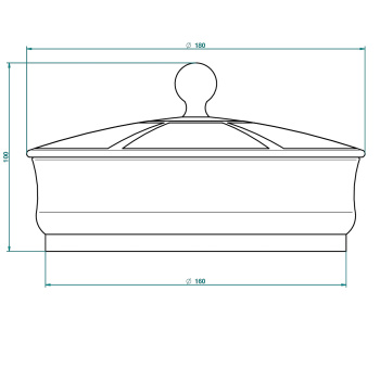 Китайская лакированная коробка с белой керамической крышкой THG Ithaque Decor Or A7A-A02-4623 золото