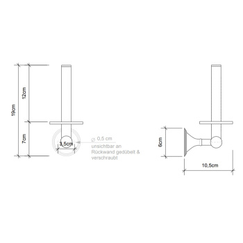 Держатель запасного рулона Decor Walther Classic ERH подвесной, золото 513420