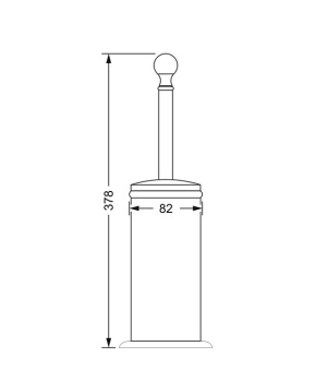 Ершик туалетный Jorger Delphi 109.00.001.000 chrome