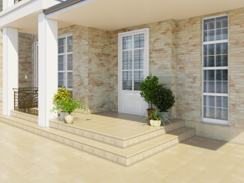 Фронтальная ступень керамогранит Exagres Peldano Stone Ocre 33x334 шт