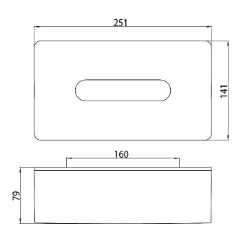 Контейнер для салфеток Emco Loft черный, 0557 134 00