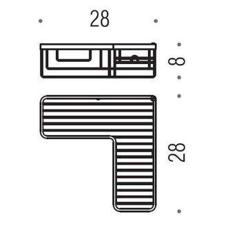 Угловая полочка Colombo Angolari хром B9615.CR