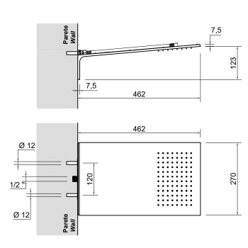 Душевая система Mezzavela Antonio Lupi 27x46,2x12,3, Satin А0002423724