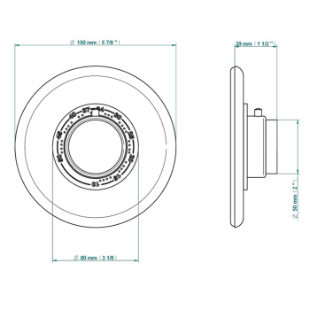Смеситель для душа THG Infini Porcelaine Blanche U2D-H53-15EN16EM matt gold pvd