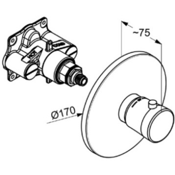 Смеситель для душа Kludi BALANCE 527299175 хром/белый