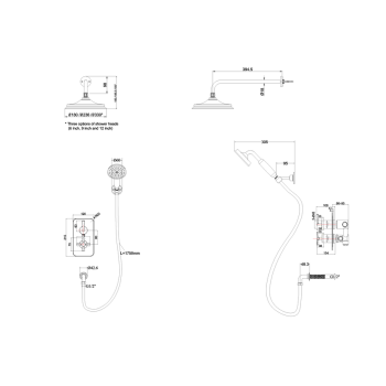 Ручной душ Burlington RIV20 CHR хром