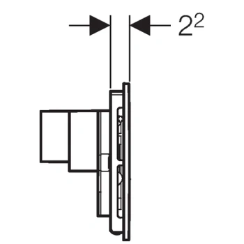 Cмывная клавиша Geberit Sigma 40 115.600.KR.1 со встроенной системой удаления запахов