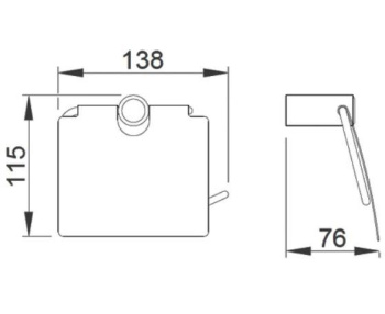 Держатель для туалетной бумаги Nofer с крышкой ROMA матовый 16826.S