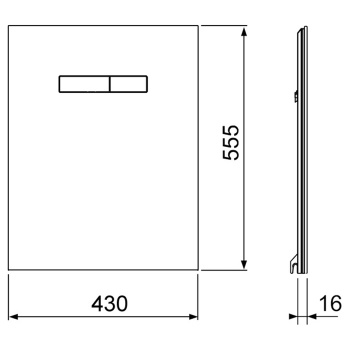 Верхняя стеклянная панель с механическим блоком управления TECE Tecelux 9650004