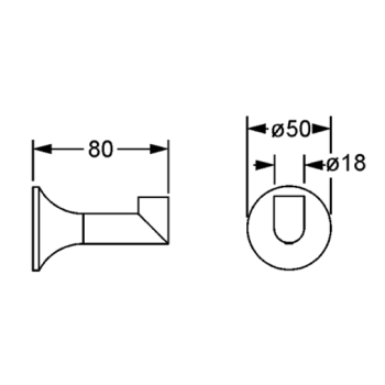 Крючок Jorger Valencia 638.00.023.040 благородная латунь 