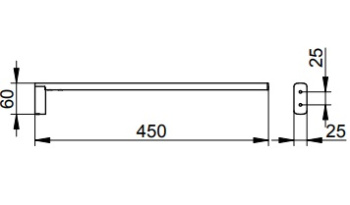Полотенцедержатель Keuco Edition 400 11520250000 латунь шлифованная