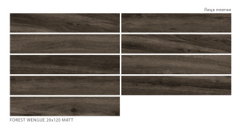 Плитка STAROWOOD Forest Wengue 20x120 Matt м2