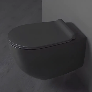 Унитаз подвесной Simas Vignoni VI 18 nero + VI 004 nero + F 85 черный