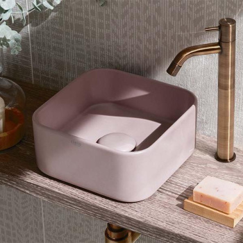 Раковина накладная Cielo Shui Comfort MILAQ CP 25 см розовый